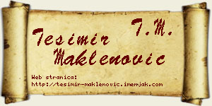 Tešimir Maklenović vizit kartica